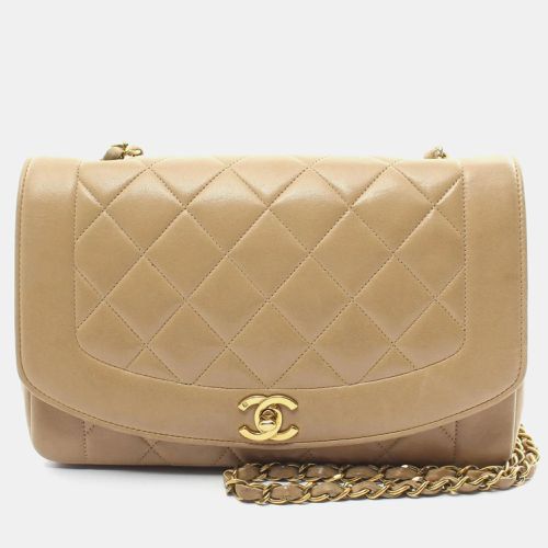 Chanel Beige Leather Quilted Vintage Diana Shoulder Bag - Chanel - Modalova