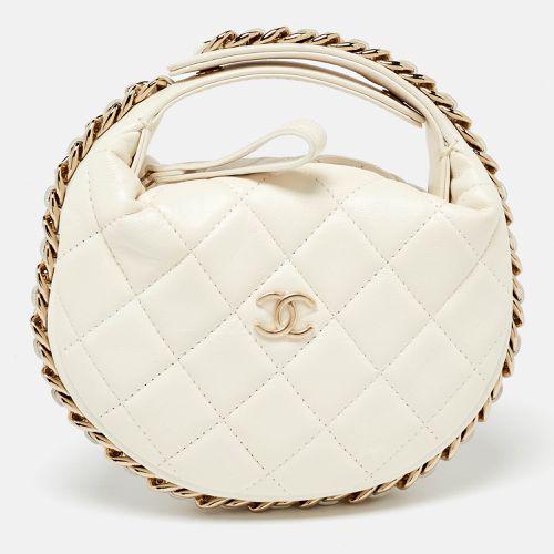 Chanel Off White Quilted Leather Mini Chain Around Hobo - Chanel - Modalova