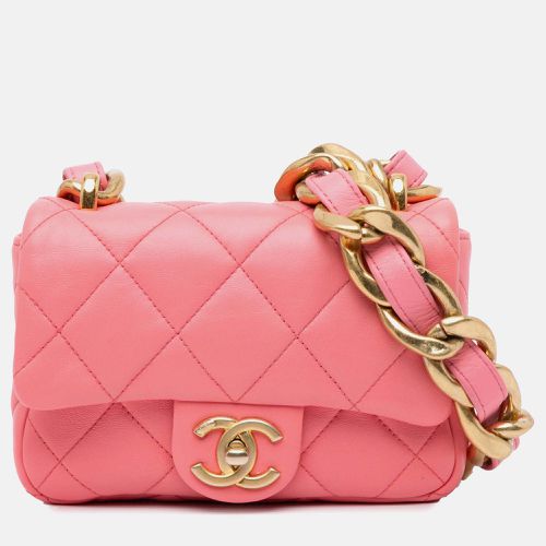 Chanel Pink Quilted Lambskin Leather Mini Funky Town Flap Shoulder Bag - Chanel - Modalova