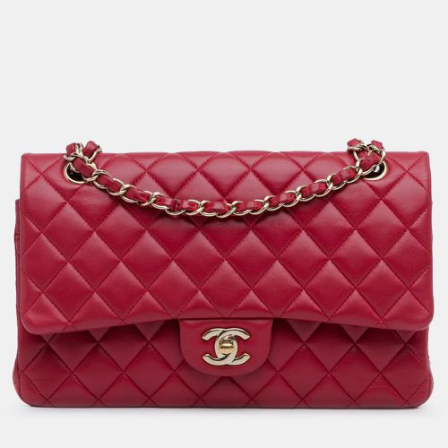 Chanel Red Lambskin Leather Medium Classic Double Flap Bag - Chanel - Modalova