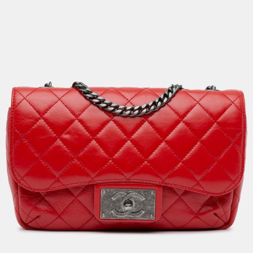 Chanel Red Crinkled Calfskin Chain Flap Bag - Chanel - Modalova