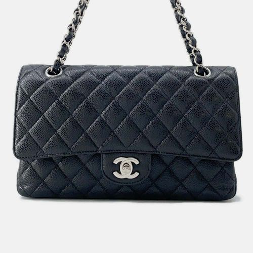 Chanel Black Caviar Leather Medium Classic Double Flap Shoulder Bag - Chanel - Modalova