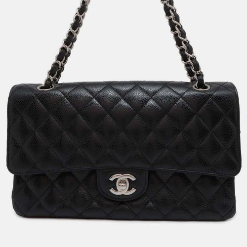 Chanel Black Leather Medium Classic Double Flap Shoulder Bag - Chanel - Modalova