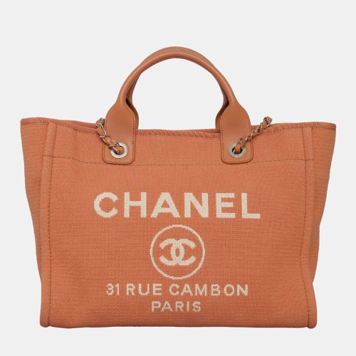 Chanel Orange Canvas Small Deauville Tote Bag - Chanel - Modalova