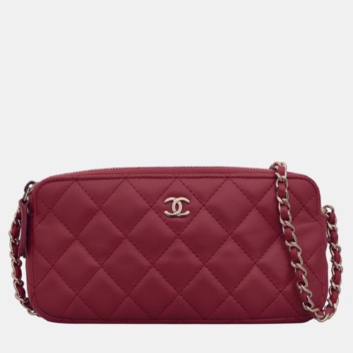 Leather Double Zip CC Clutch on Chain - Chanel - Modalova