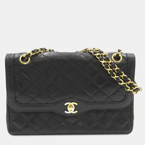 Chanel Black Lambskin Leather Limited Edition Medium Classic Double Flap Bag - Chanel - Modalova