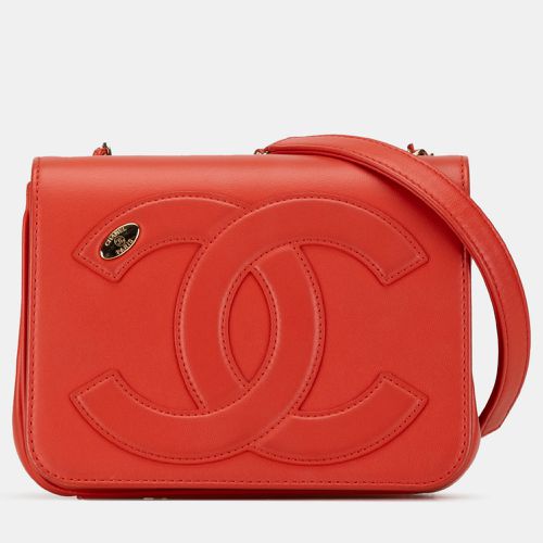 Chanel Red Lambskin CC Mania Flap Bag - Chanel - Modalova