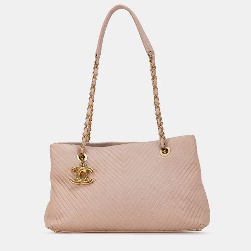 Chanel Pink Leather Chevron Calfskin Surpique Tote Bag - Chanel - Modalova