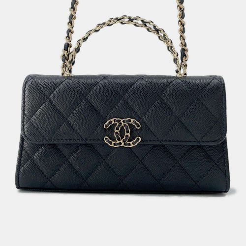 Chanel Black Caviar Leather Phone Case Shoulder Bag - Chanel - Modalova