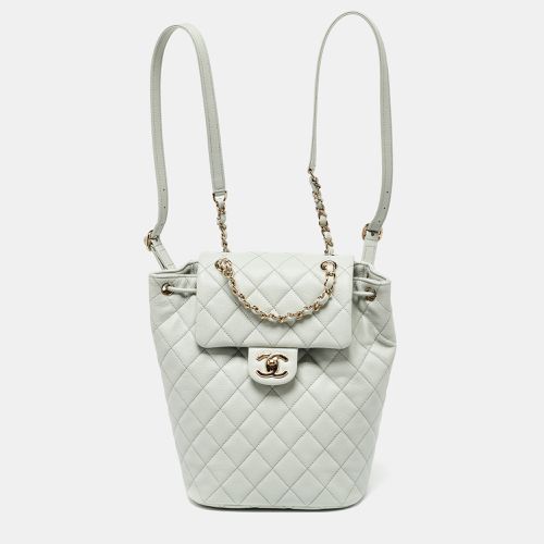 Chanel Pale Green Quilted Caviar Leather CC Classic Backpack - Chanel - Modalova