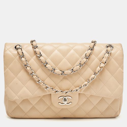 Chanel Beige Quilted Leather Jumbo Classic Double Flap Bag - Chanel - Modalova