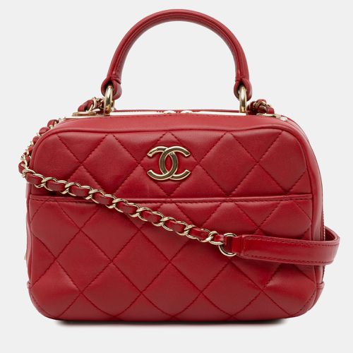 Chanel Red Lambskin Trendy CC Small Bowling Bag - Chanel - Modalova