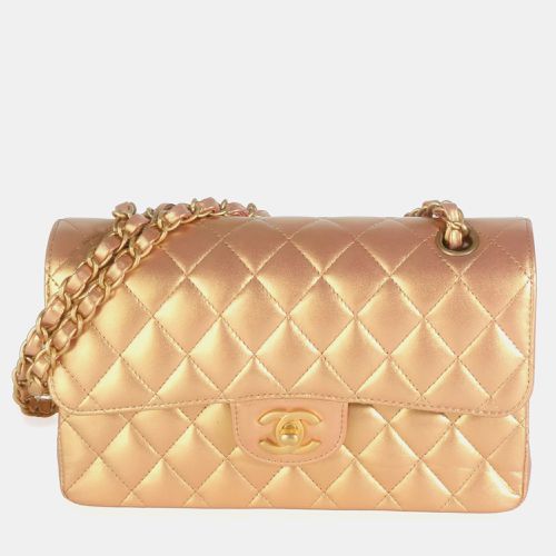 Bronze Quilted Lambskin Small Classic Double Flap Bag - Chanel - Modalova