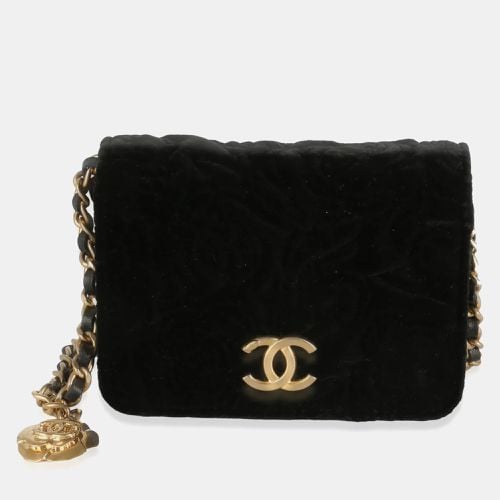 Velvet Camellia Mini Coin Purse With Chain - Chanel - Modalova