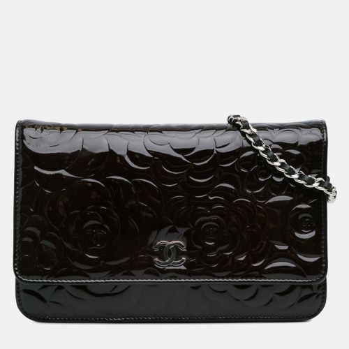 Chanel Patent Camellia Wallet On Chain - Chanel - Modalova