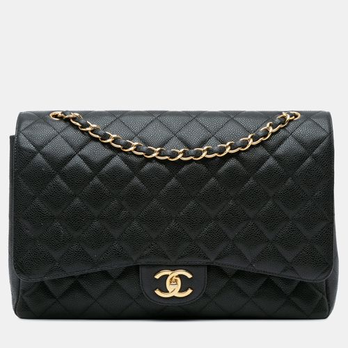 Chanel Black Classic Caviar Double Flap Maxi Bag - Chanel - Modalova