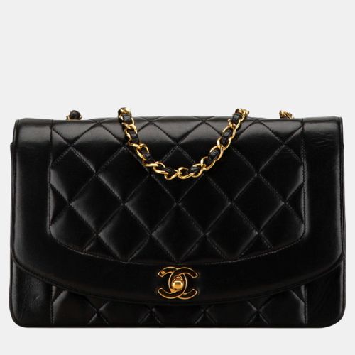 Gold Lambskin Diana 25 Coco Mark Chain Shoulder Bag - Chanel - Modalova