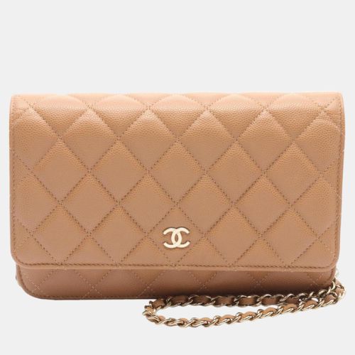 Chanel Brown Caviar Skin Grained Calf Matelasse Shoulder Bag - Chanel - Modalova