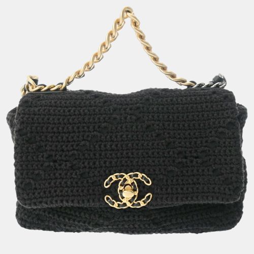 Chanel Black Cotton Chanel 19 Chain Shoulder Bag - Chanel - Modalova