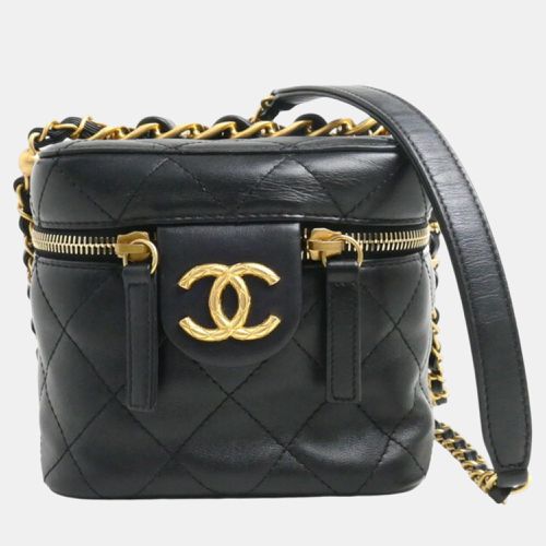 Chanel Black Matelasse Small Vanity Chain Shoulder Bag - Chanel - Modalova