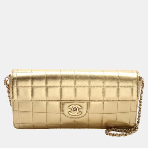 Chanel Gold Leather Chocolate Bar Shoulder Bag - Chanel - Modalova