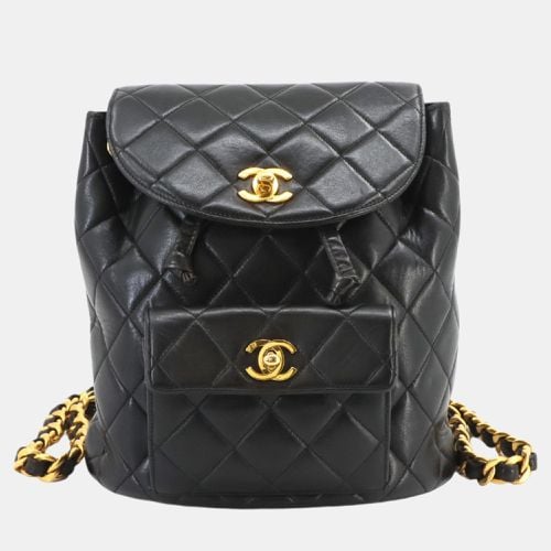 Chanel Black Leather Duma Matelasse Chain Backpack - Chanel - Modalova