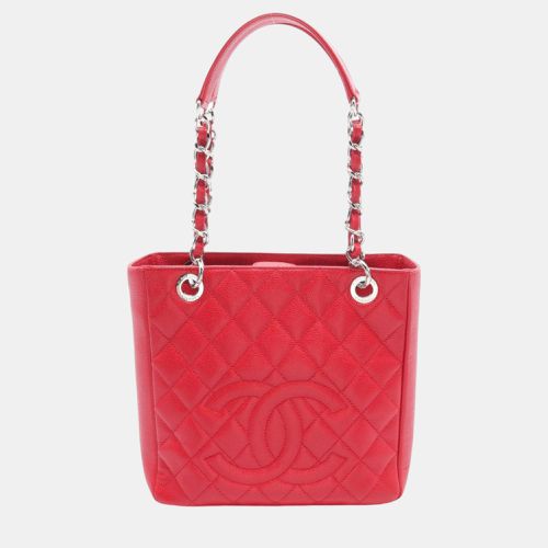 Chanel Red Caviar Skin (Grained Calf) Matelasse PST Tote Bag - Chanel - Modalova