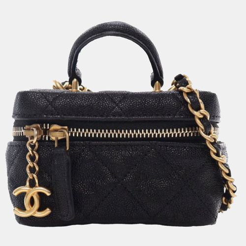 Mini CC Caviar Chain Zip Around Vanity Bag - Chanel - Modalova