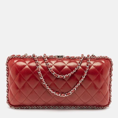 Chanel Red Quilted Leather Chain Around Clutch Bag - Chanel - Modalova