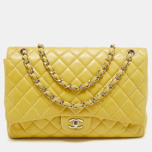 Chanel Yellow Quilted Leather Maxi Classic Single Flap Bag - Chanel - Modalova