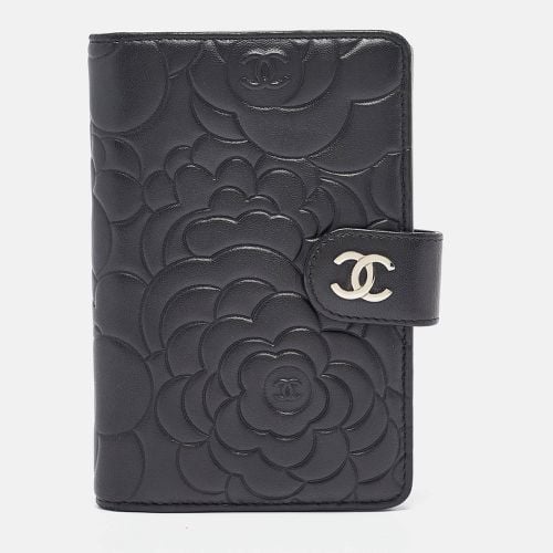 Chanel Black Leather CC Camellia French Wallet - Chanel - Modalova