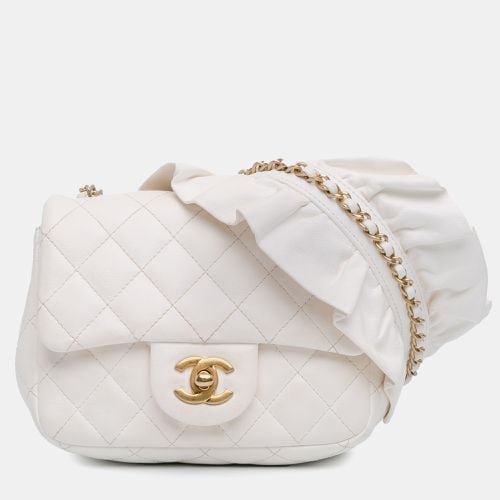 Chanel White Calfskin Quilted Mini Romance Square Flap Bag - Chanel - Modalova