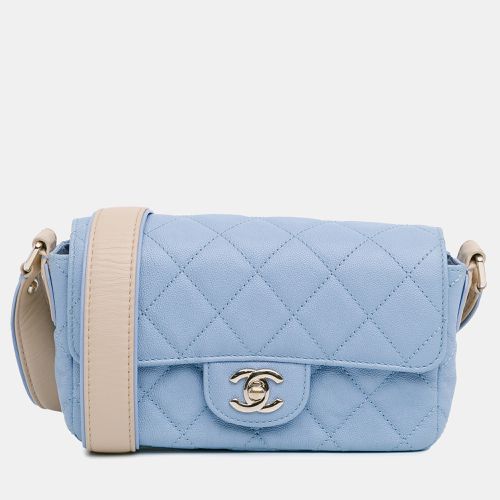 Chanel Blue Caviar Quilted Mini Flap Thick Strap Bag - Chanel - Modalova