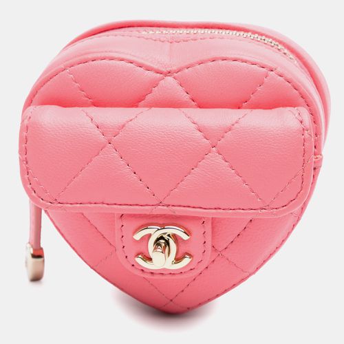 Chanel Lambskin CC In Love Heart Zipped Arm Coin Purse - Chanel - Modalova