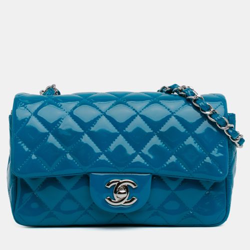 Chanel Blue Patent Rectangular Mini Classic Single Flap Bag - Chanel - Modalova