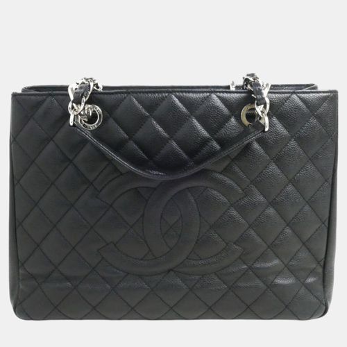 Chanel Black Caviar Skin GST Matelasse Chain Tote Bag - Chanel - Modalova