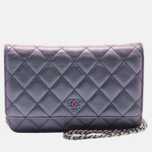 Chanel Purple Leather Matelasse Shoulder Bag - Chanel - Modalova