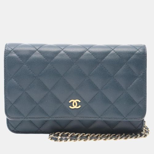 Chanel Blue Caviar Skin Matelasse Shoulder Bag - Chanel - Modalova