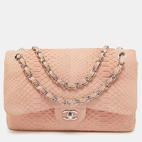 Chanel Light Pink Python Jumbo Classic Double Flap Bag - Chanel - Modalova