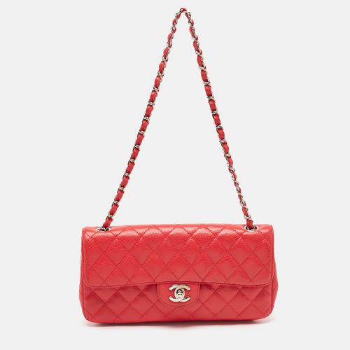 Chanel Red Quilted Caviar Leather East/West Classic Flap Bag - Chanel - Modalova