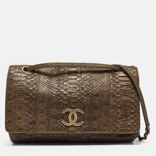 Chanel Olive Green Python Paris-Byzance Flap Bag - Chanel - Modalova