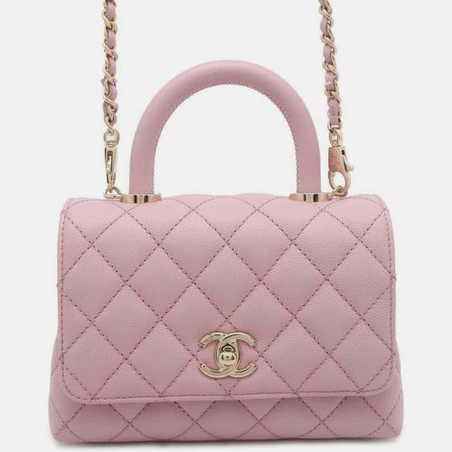 Baby Caviar Leather Matelasse Coco Handle Chain Bag XXS - Chanel - Modalova