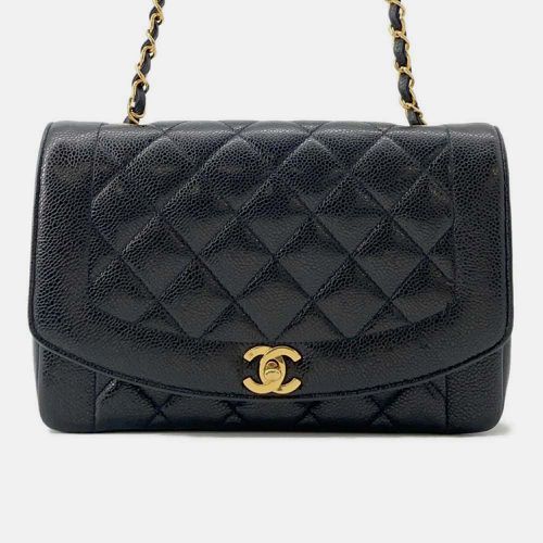 Caviar Leather Diana Single Flap Chain Shoulder Bag 25 - Chanel - Modalova