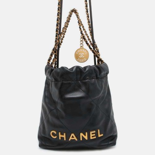 Chanel Black Shiny Calf Leather Chanel 22 Handbag Size Mini - Chanel - Modalova