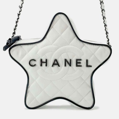 Chanel White Satin Star Chain Shoulder Bag - Chanel - Modalova