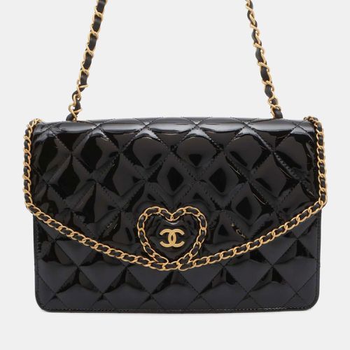 Chanel Black Patent Leather Matelasse Chain Shoulder Bag - Chanel - Modalova