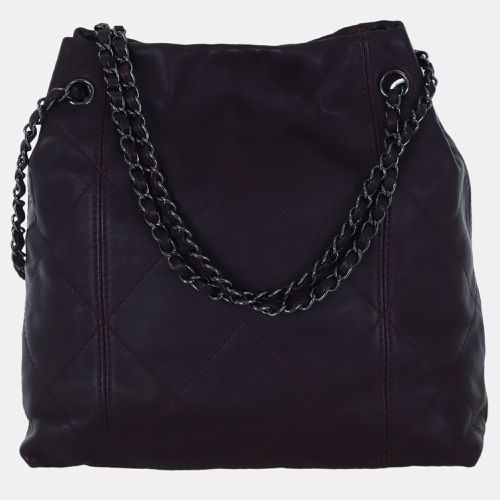 Chanel Purple Surpique Lambskin Leather Shoulder Bag - Chanel - Modalova