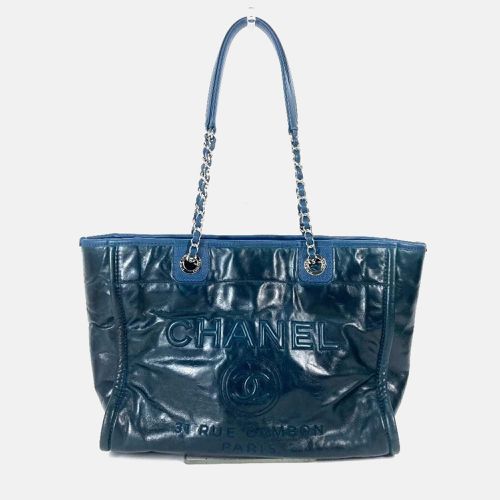 Chanel Navy Logo Tote Bag - Chanel - Modalova