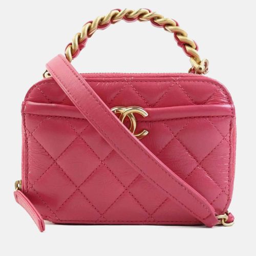 Chanel Pink Gold Leather Matelasse Handbag - Chanel - Modalova