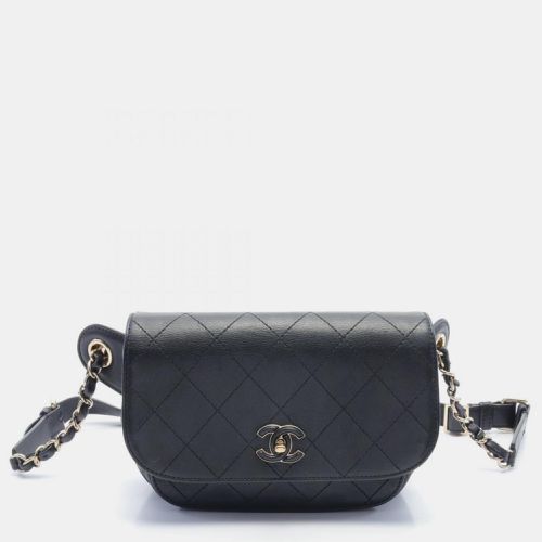 Chanel Black Leather Matelasse Waist Bag - Chanel - Modalova